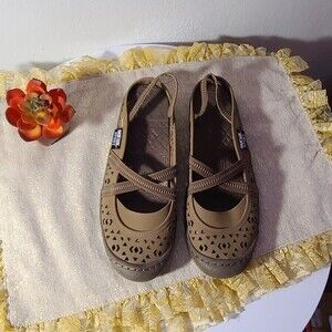 Muk Luk Sport mary jane laser cut shoes